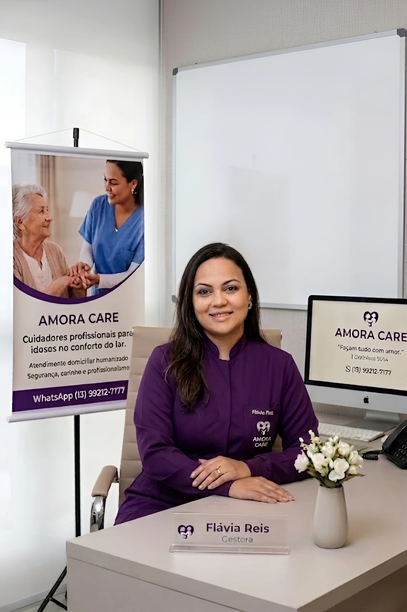 Enfermeira Flavia Reis - Responsável Técnica Amora Care